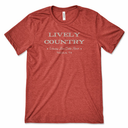 WBCR - LIVELY COUNTRY - HEATHER CLAY W/ TAN PREMIUM TEE