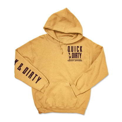 QUICK & DIRTY - OLD GOLD W/ MAROON PREMIUM HOODIE