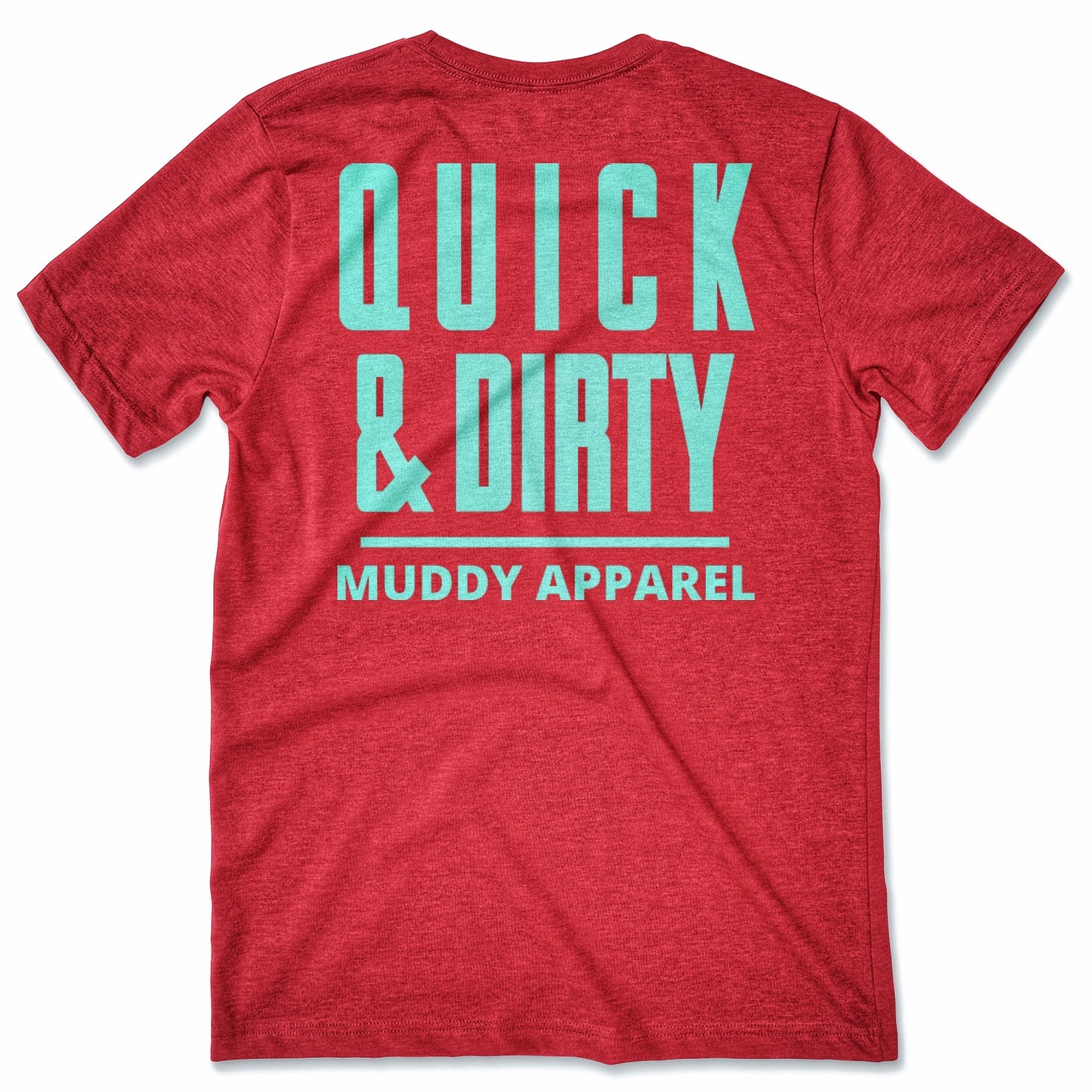 NEW!!! QUICK & DIRTY - HEATHER RED W/ MINT PREMIUM TEE