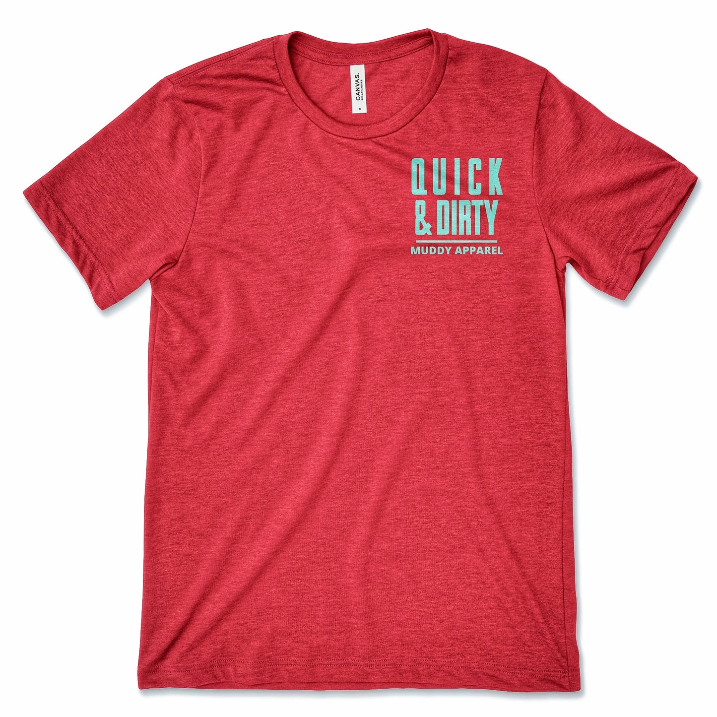 NEW!!! QUICK & DIRTY - HEATHER RED W/ MINT PREMIUM TEE