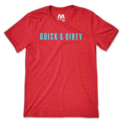 QUICK & DIRTY SXS - HEATHER RED W/ TURQUOISE PREMIUM TEE